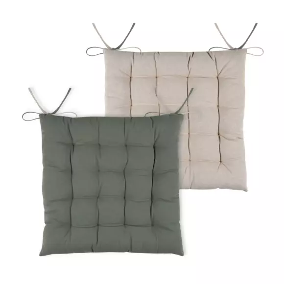 Eminza Coussin De Chaise Carré (40 X 40 Cm) Duo Vert