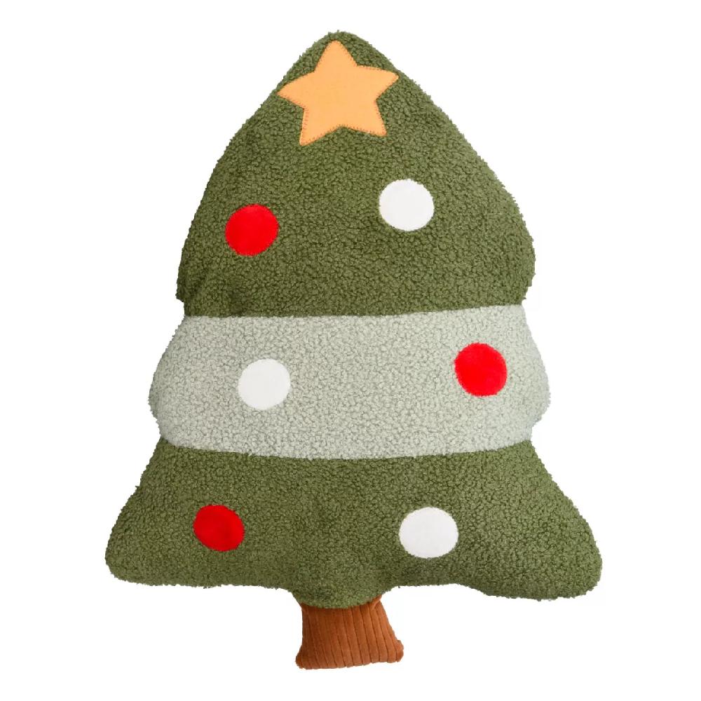 eminza Coussin de Noël (52 cm) Sapin festif Vert