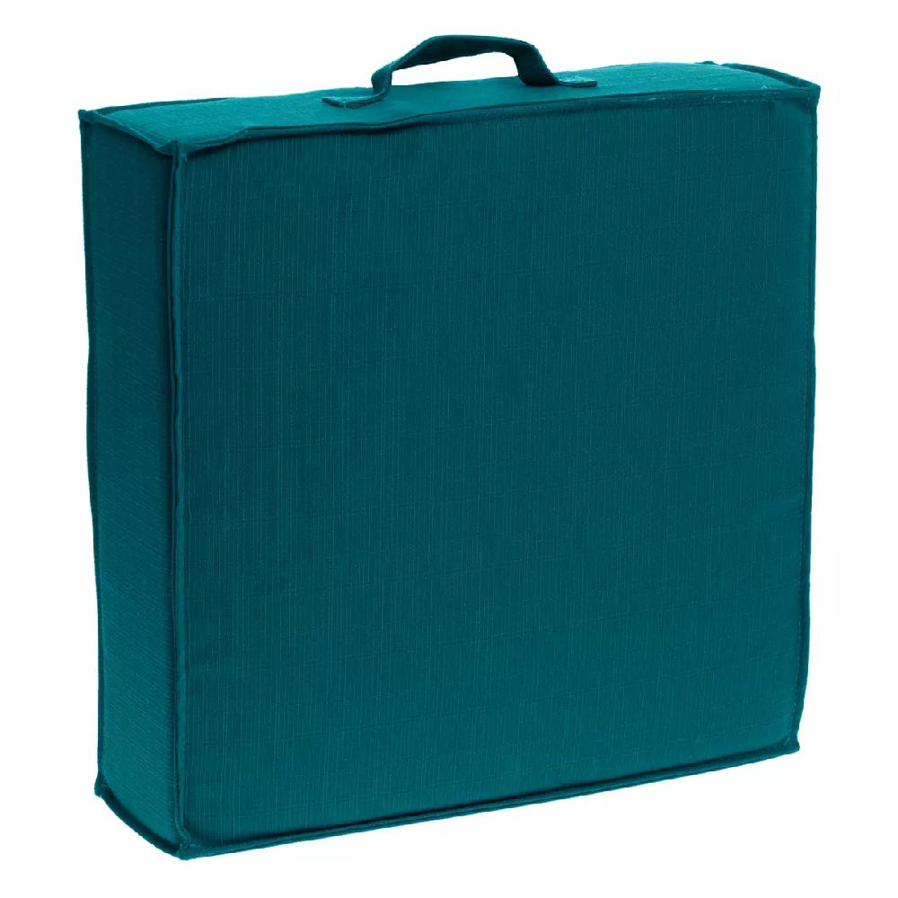 eminza Coussin de sol (40 cm) Ivano - Bleu canard