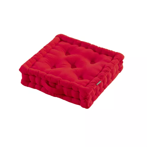 Eminza Coussin De Sol Coton (40 X 40 Cm) Pixel Rouge