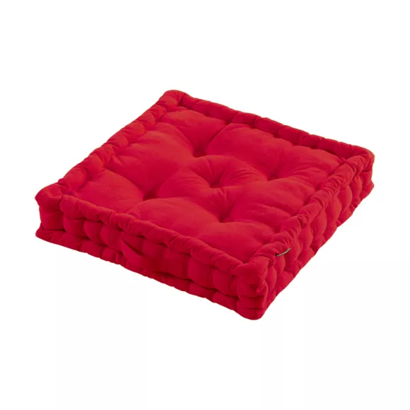 Eminza Coussin De Sol Coton (50 X 50 Cm) Pixel Rouge