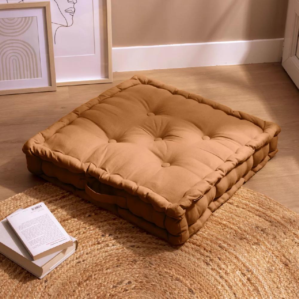 eminza Coussin de sol coton (60 x 60 cm) Pixel Camel