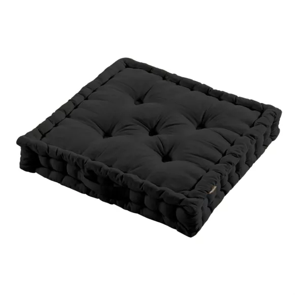Eminza Coussin De Sol Coton (60 X 60 Cm) Pixel Noir