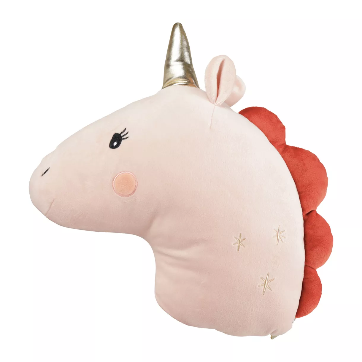 eminza Coussin enfant (35 cm) Licorne Rose