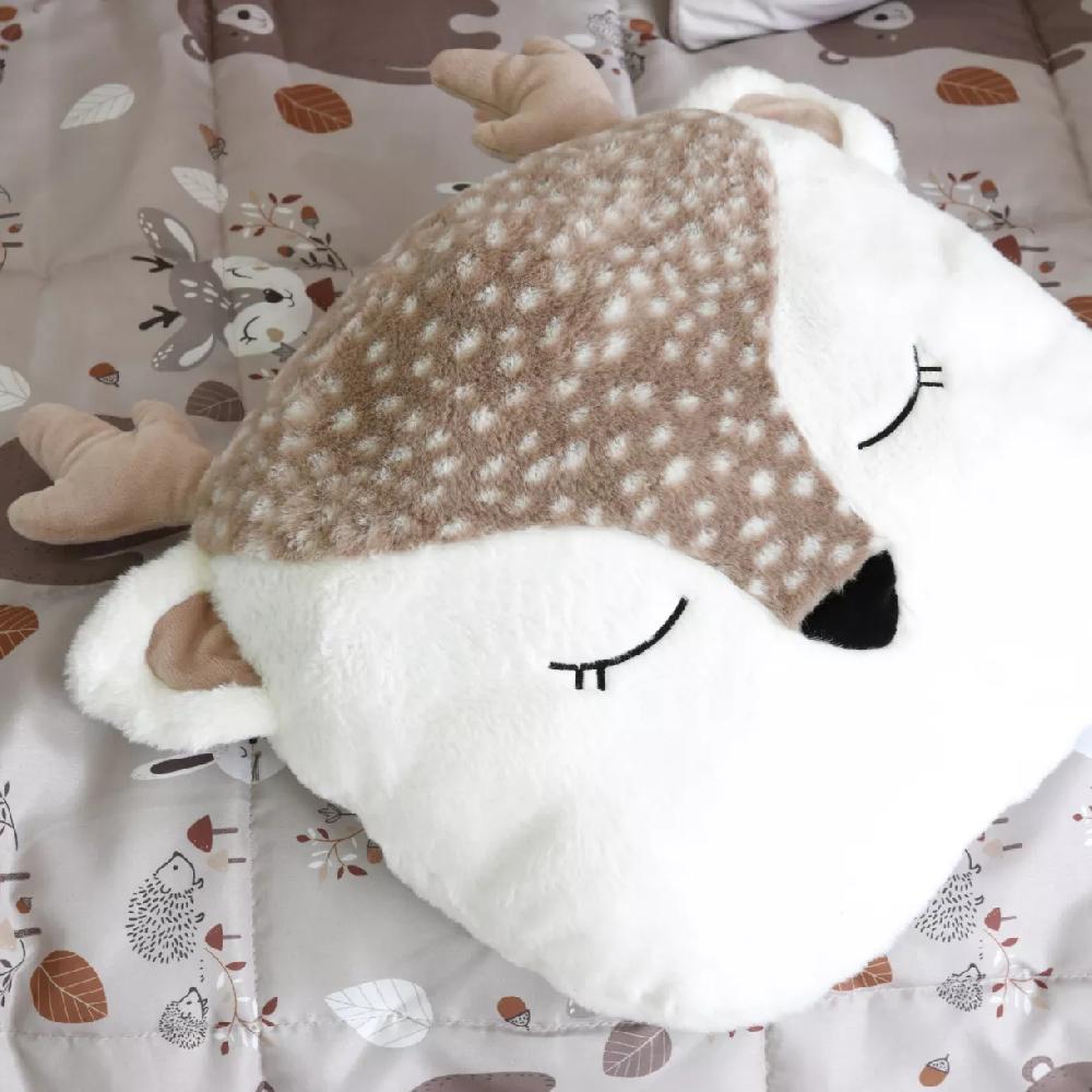 eminza Coussin enfant carré (35 x 35 cm) Gabin Blanc