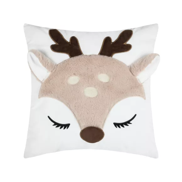 Eminza Coussin Enfant Carré (40 X 40 Cm) Gabin Beige