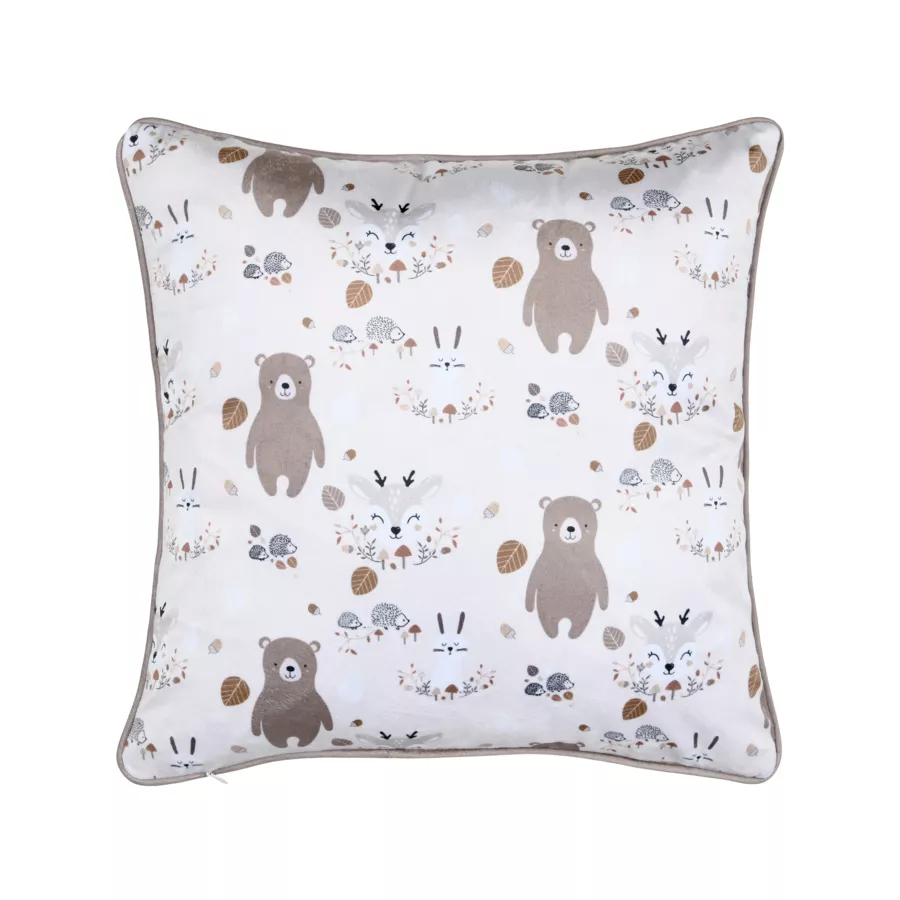 Eminza Coussin Enfant Carré (40 X 40 Cm) Gabin Taupe