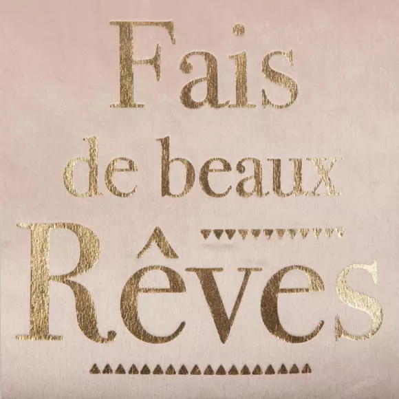 Eminza Coussin Enfant Carré (40 X 40 Cm) Rêves Rose