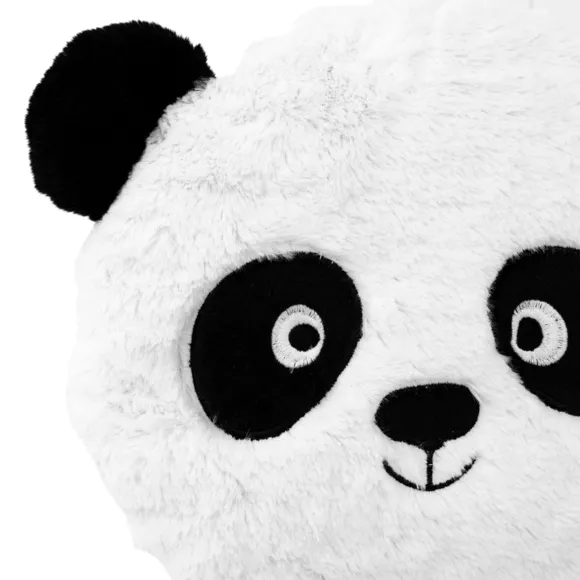 Eminza Coussin Rond Enfant (27 Cm) Panda Blanc