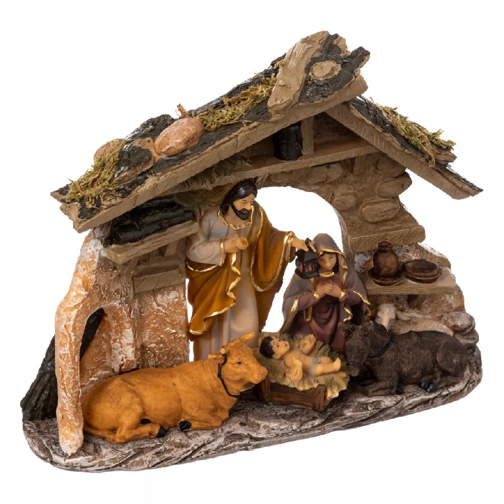 eminza Crèche de Noël complète (H20 cm) Saint-Adrien