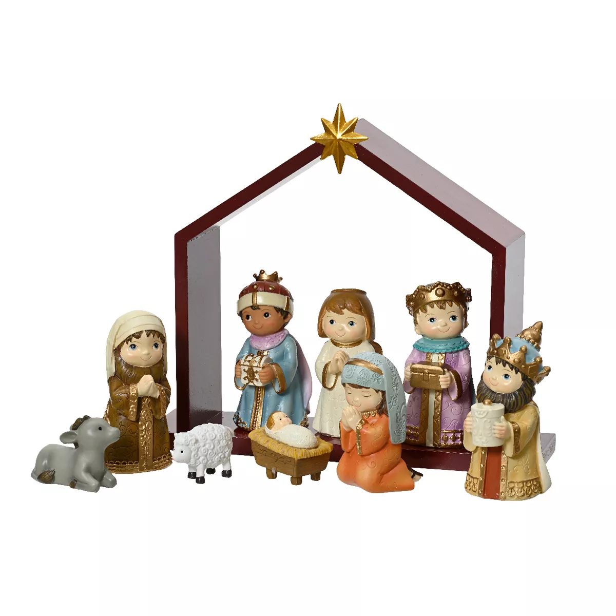 Eminza Crèche De Noël Complète (H22 Cm) Saint-Emile