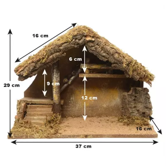 Eminza Crèche De Noël Vide (H29 Cm) Saint-Maxime