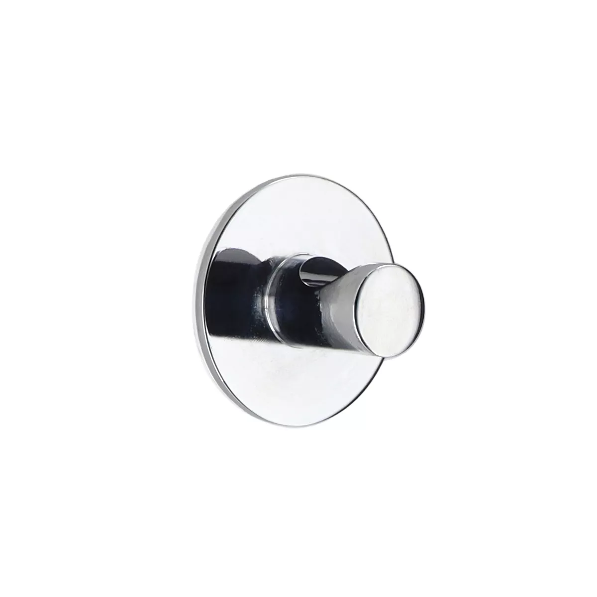 eminza Crochet adhésif 3M (D4 cm) Zinc Chrome