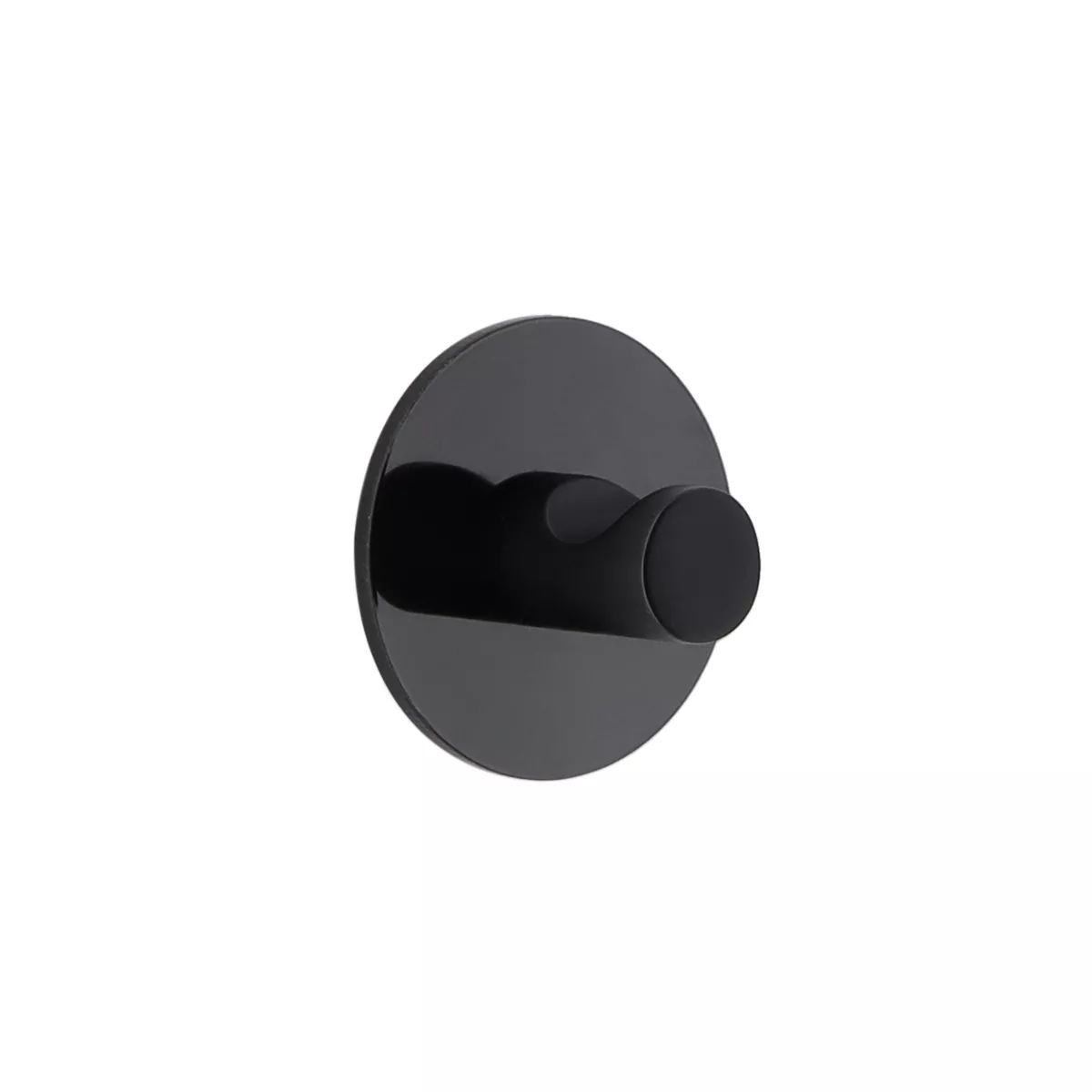 eminza Crochet adhésif 3M (D4 cm) Zinc Noir