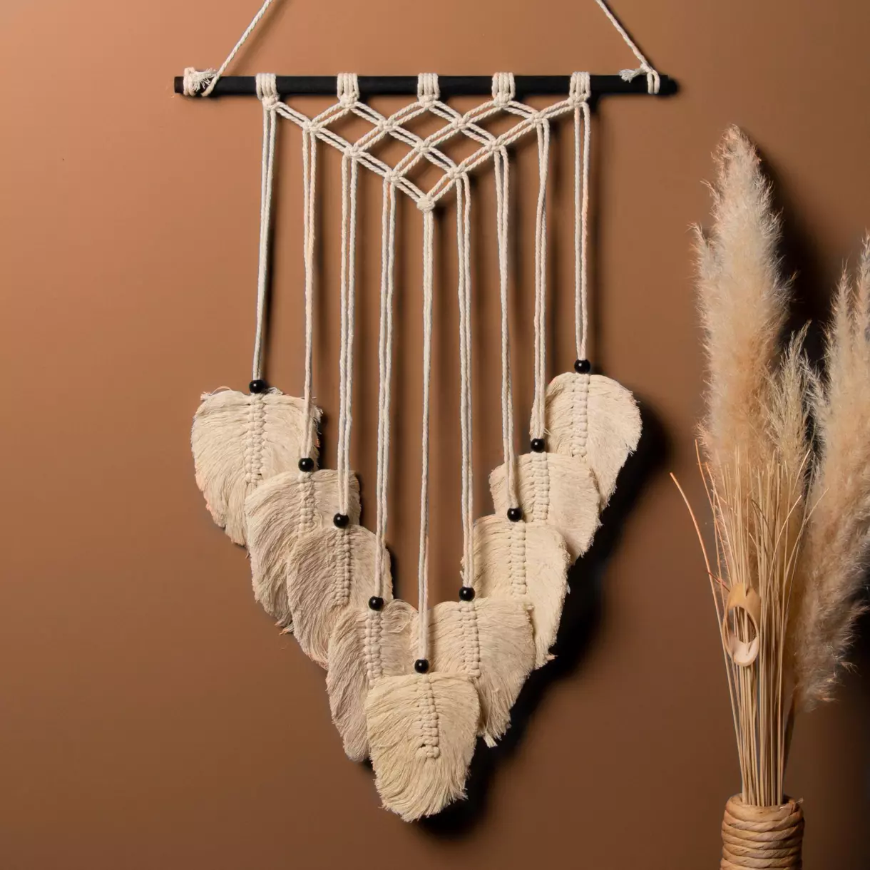 eminza Décoration murale Macramé (H68 cm) Safari Lin