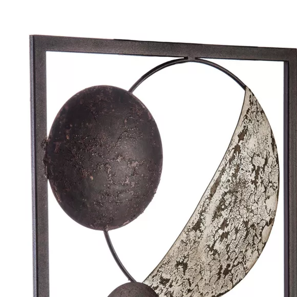 Eminza Decoration Murale Métal (H61 Cm) Ethnic Noir