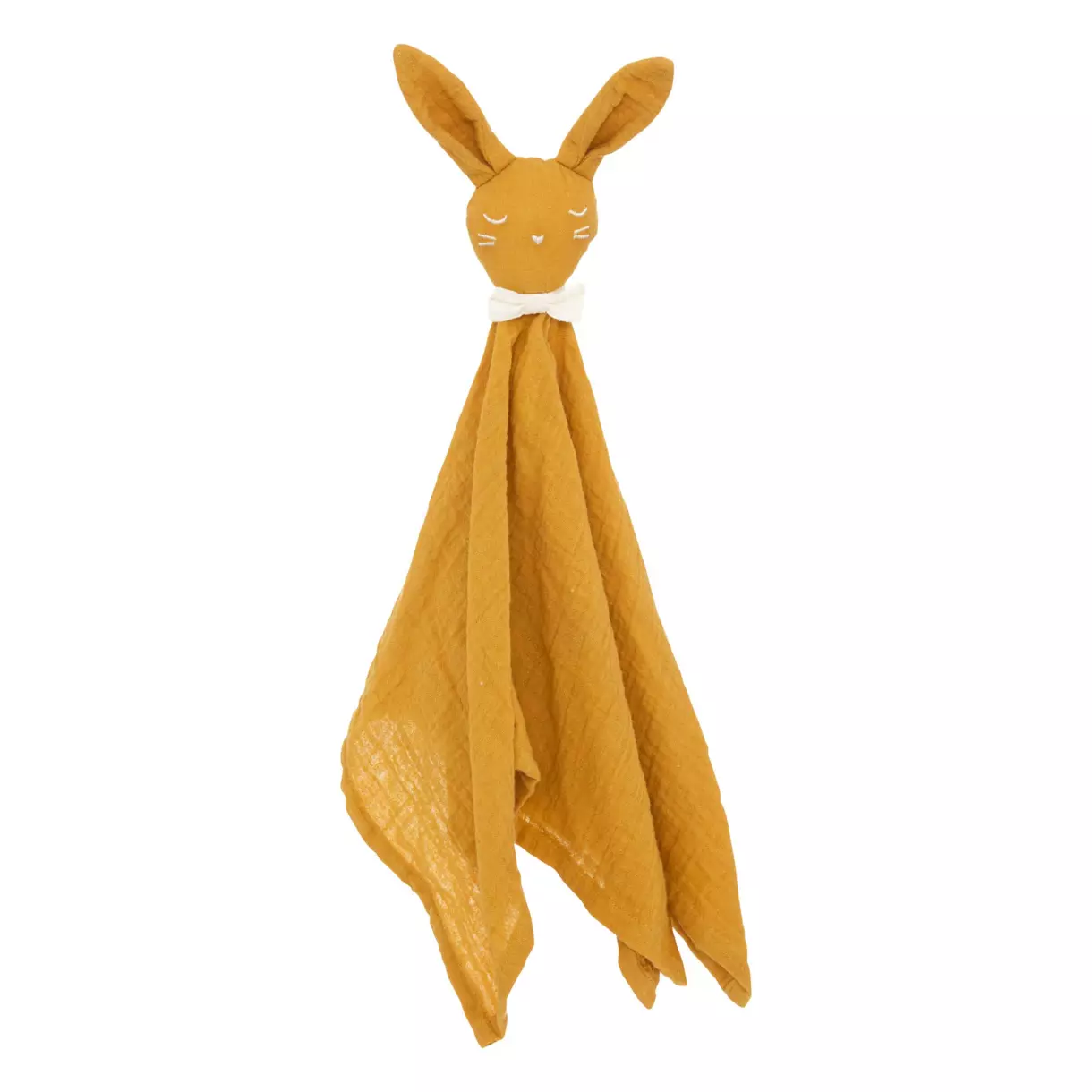 eminza Doudou bébé coton (H50 cm) Lapin Jaune