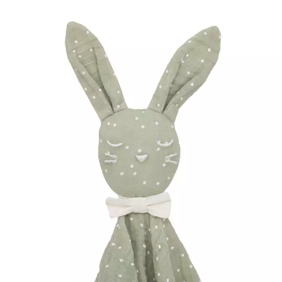 Eminza Doudou Bébé Coton (H50 Cm) Lapin Vert