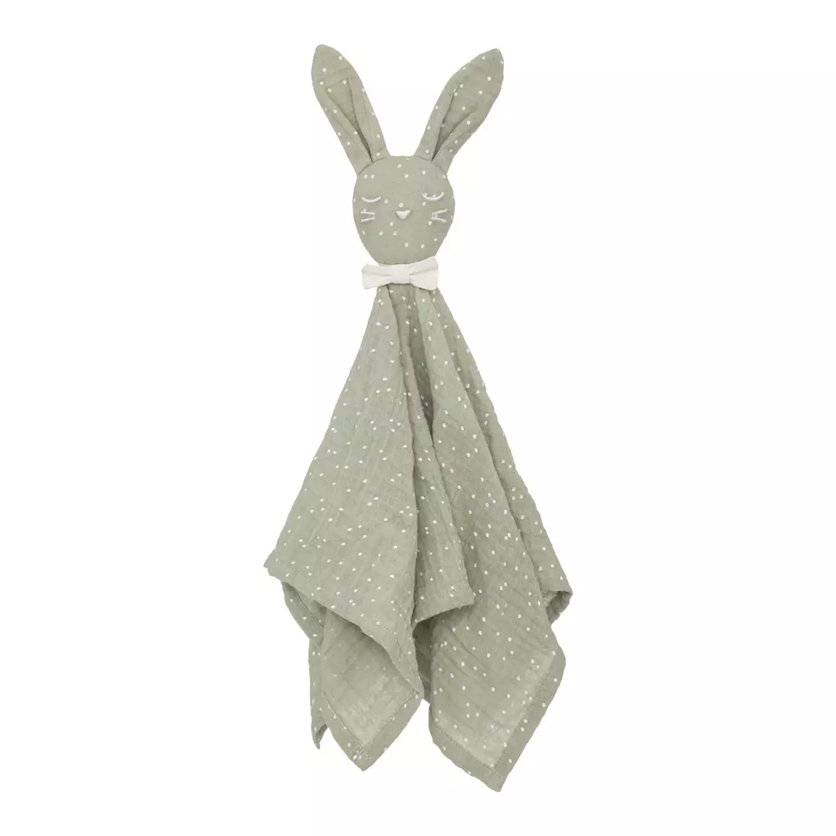 eminza Doudou bébé coton (H50 cm) Lapin Vert