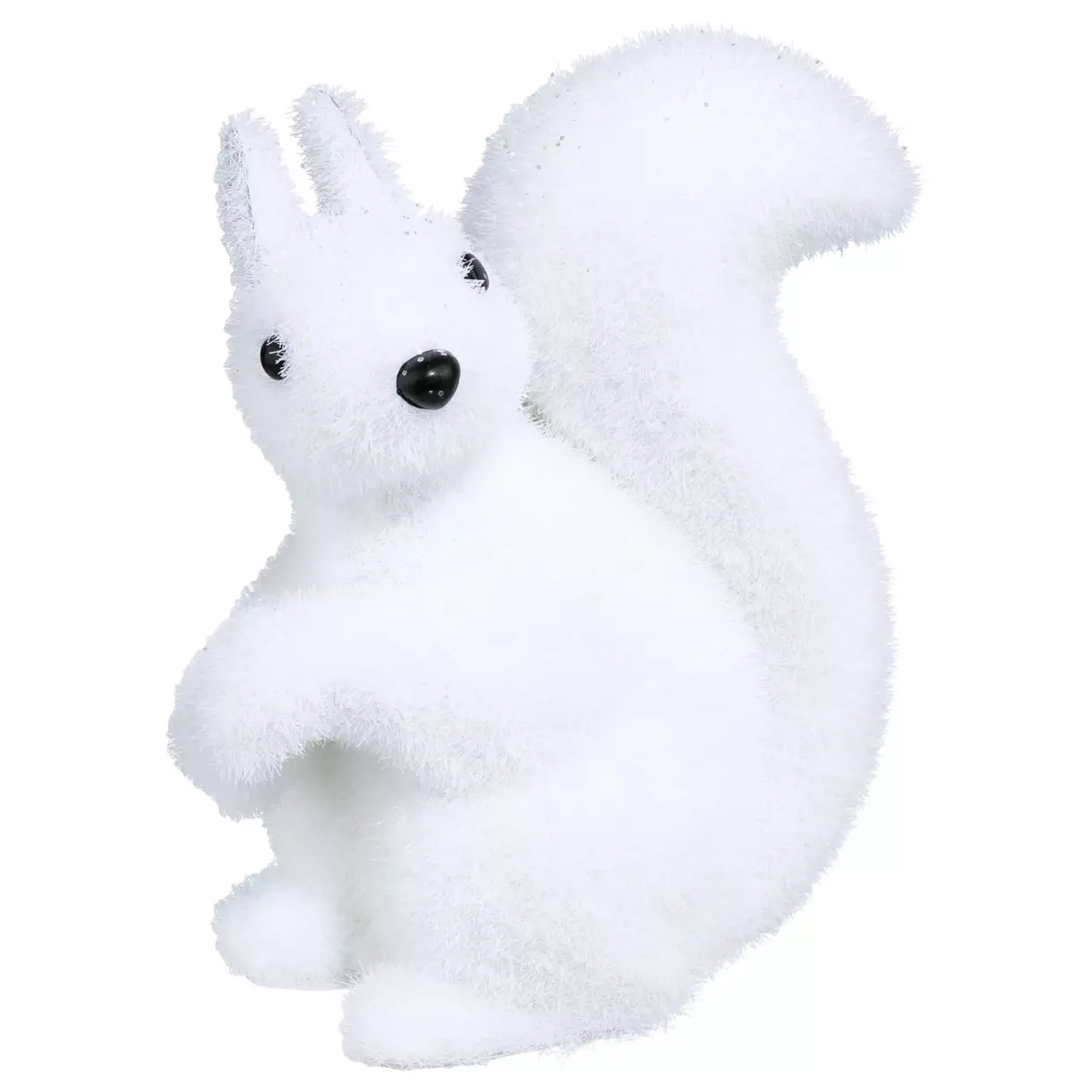eminza Écureuil de Noël déco (H12 cm) Bucky Blanc