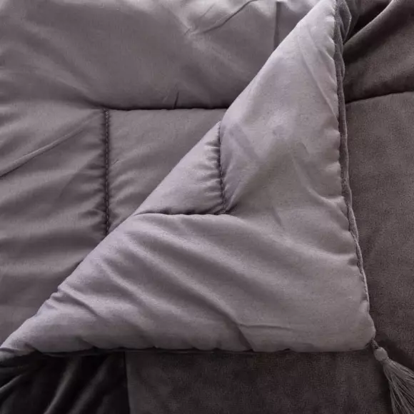 Eminza Edredon Velours (80 X 180 Cm) Slow Gris