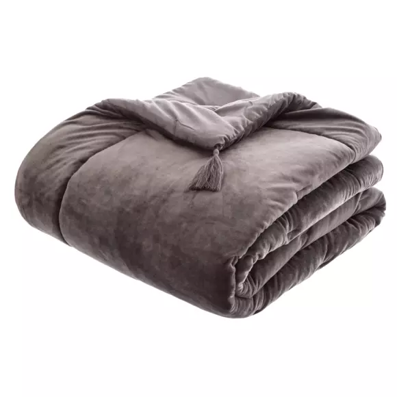 Eminza Edredon Velours (80 X 180 Cm) Slow Gris