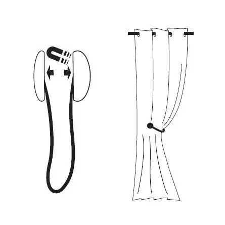 Eminza Embrasse Rideau Aimantée Osaka Bronze