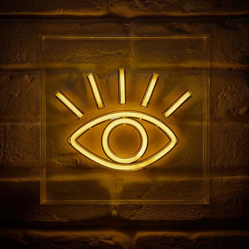 eminza Enseigne lumineuse néon (H23 cm) Oeil Jaune