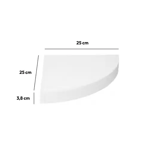 Eminza Etagère D'angle En Bois (25 Cm) Blanc