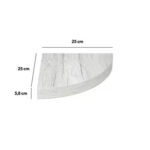 Eminza Etagère D'angle En Bois (25 Cm) Fixy Gris