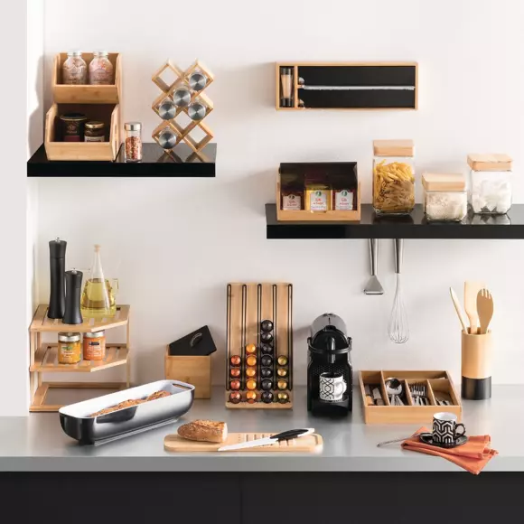 Eminza Etagère D'angle (H103 Cm) Bambou Naturel
