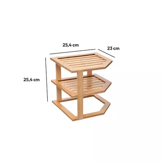 Eminza Etagère D'angle (H103 Cm) Bambou Naturel