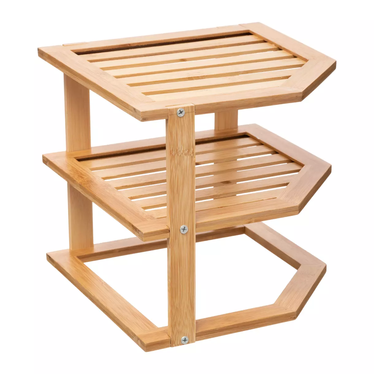 eminza Etagère d'angle (H103 cm) Bambou Naturel