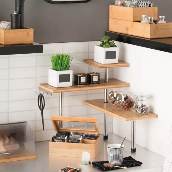 Eminza Etagère D'angle (H39 Cm) Vahina Naturelle