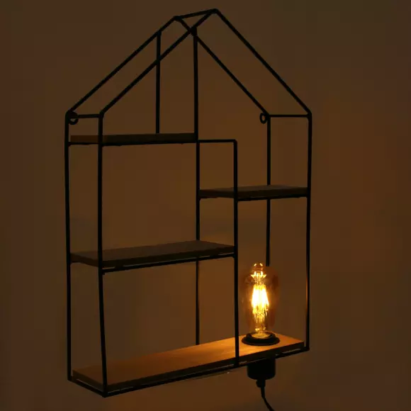 Eminza Etagère Murale (30 X H50 Cm) Lum Maison Noire