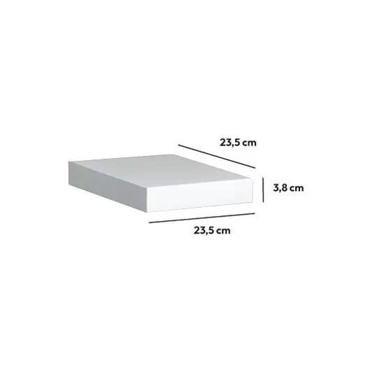 Eminza Etagère Murale En Bois (23 5 Cm) Fixy Blanche