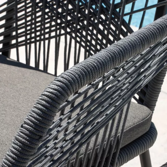 Eminza Fauteuil De Jardin Empilable Seville - Gris