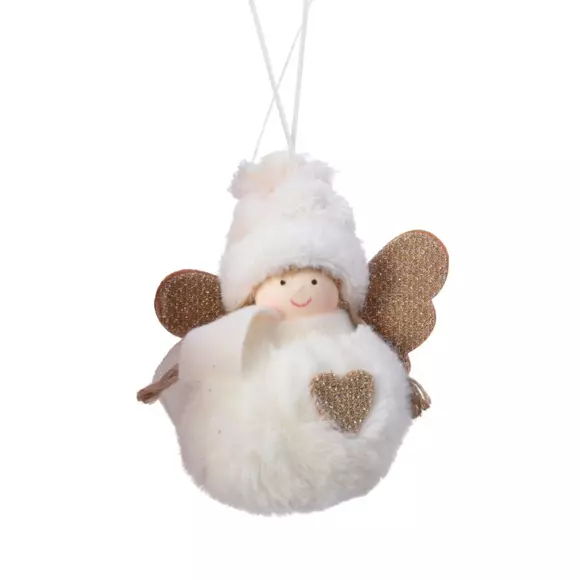Eminza Fée à Suspendre (H11 Cm) Moana Blanc