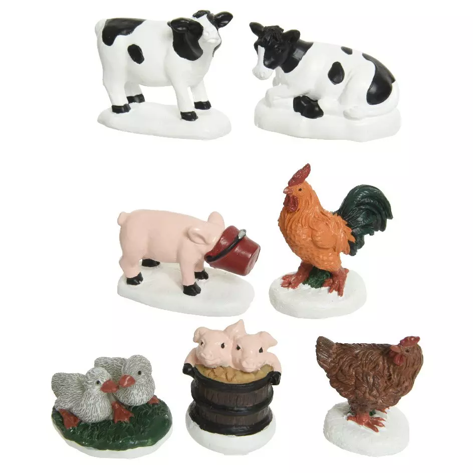 eminza Figurines animaux de la ferme pour village