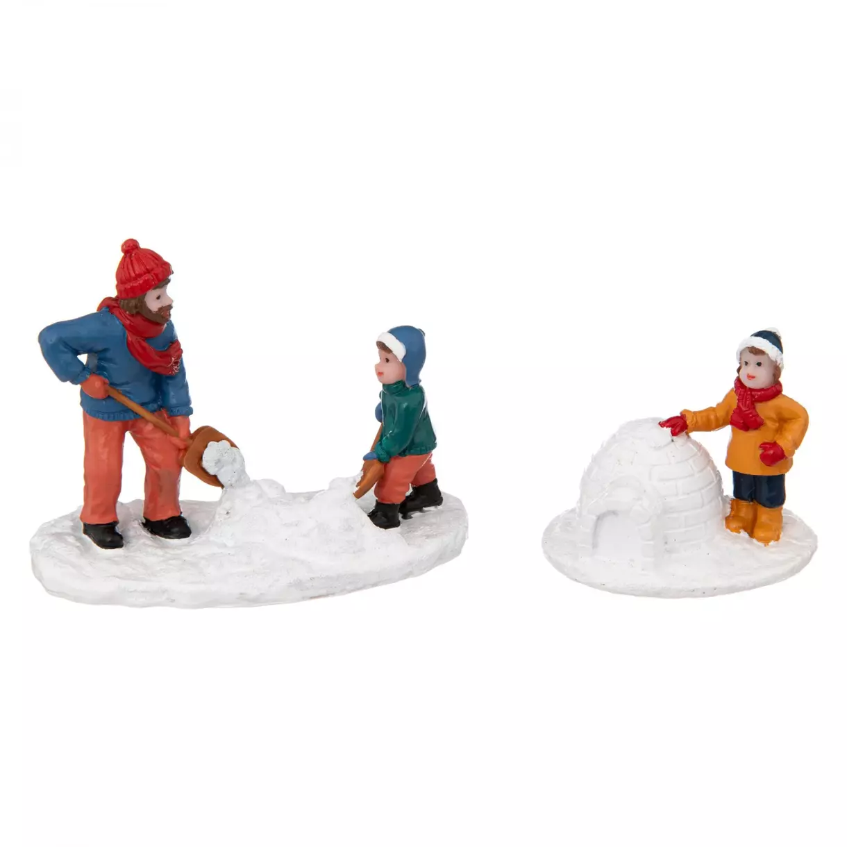 eminza Figurines Jeu de neige pour village