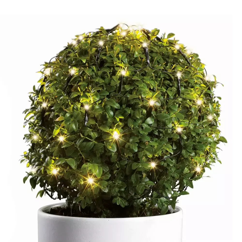 eminza Filet lumineux 4 80 m 360 LED Blanc chaud