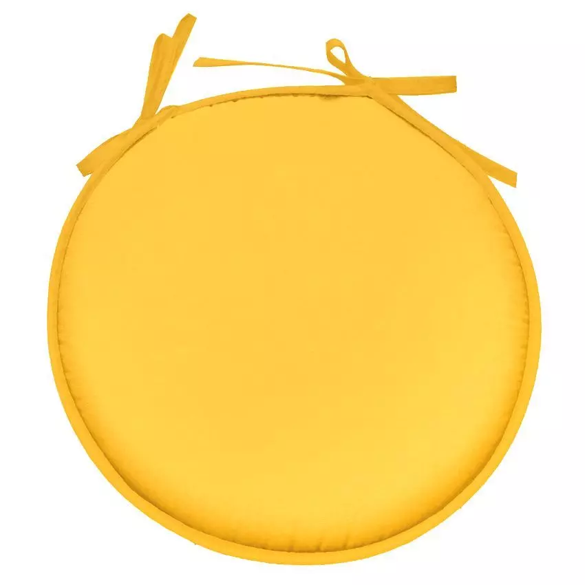 eminza Galette de chaise ronde (40 cm) Nelson Jaune