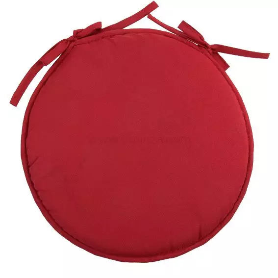 eminza Galette de chaise ronde (40 cm) Nelson Rouge
