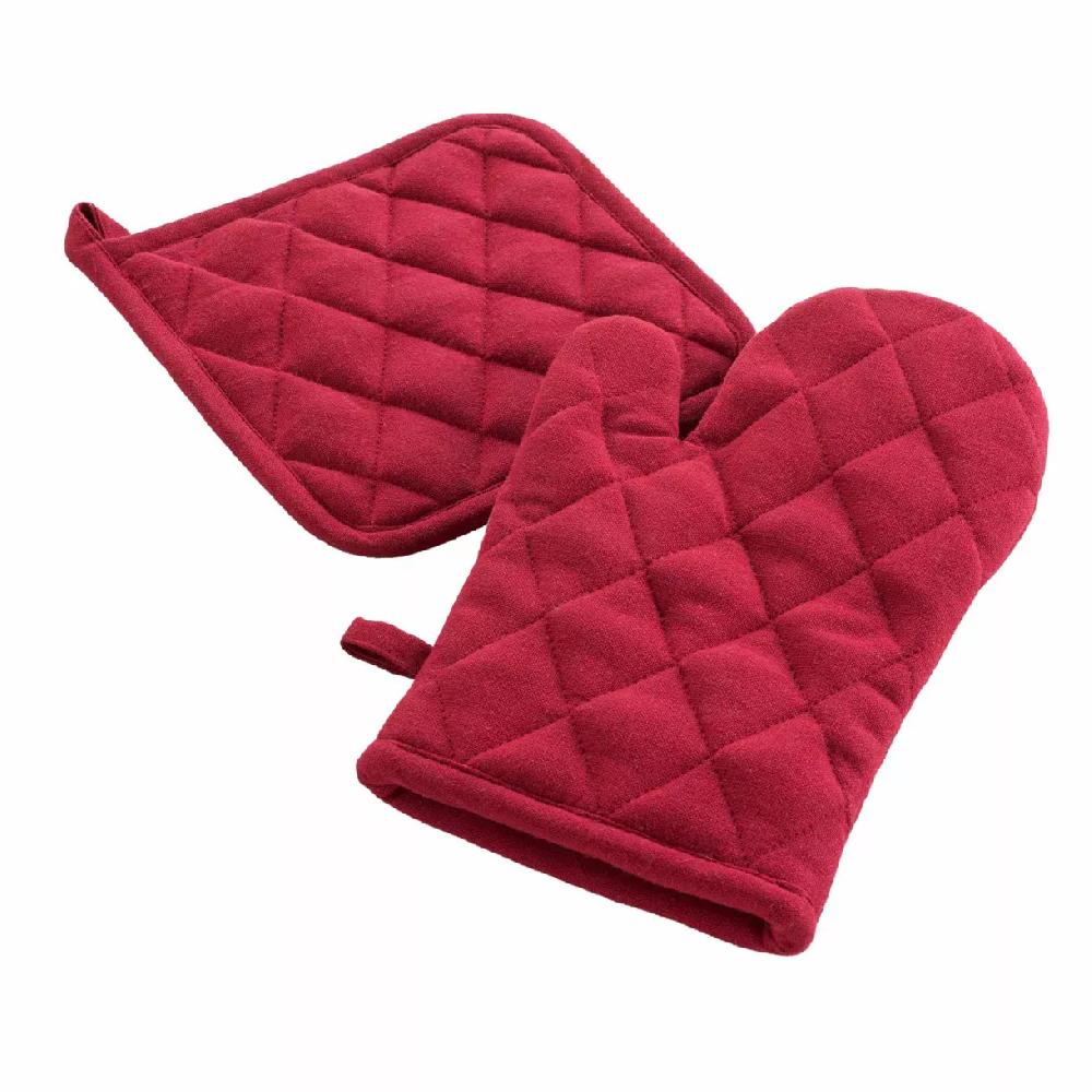 eminza Gant et manique coton Cerisette uni Rouge