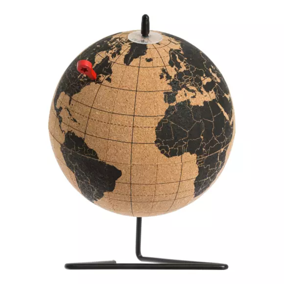 Eminza Globe Terrestre (H19 Cm) Liège Noir