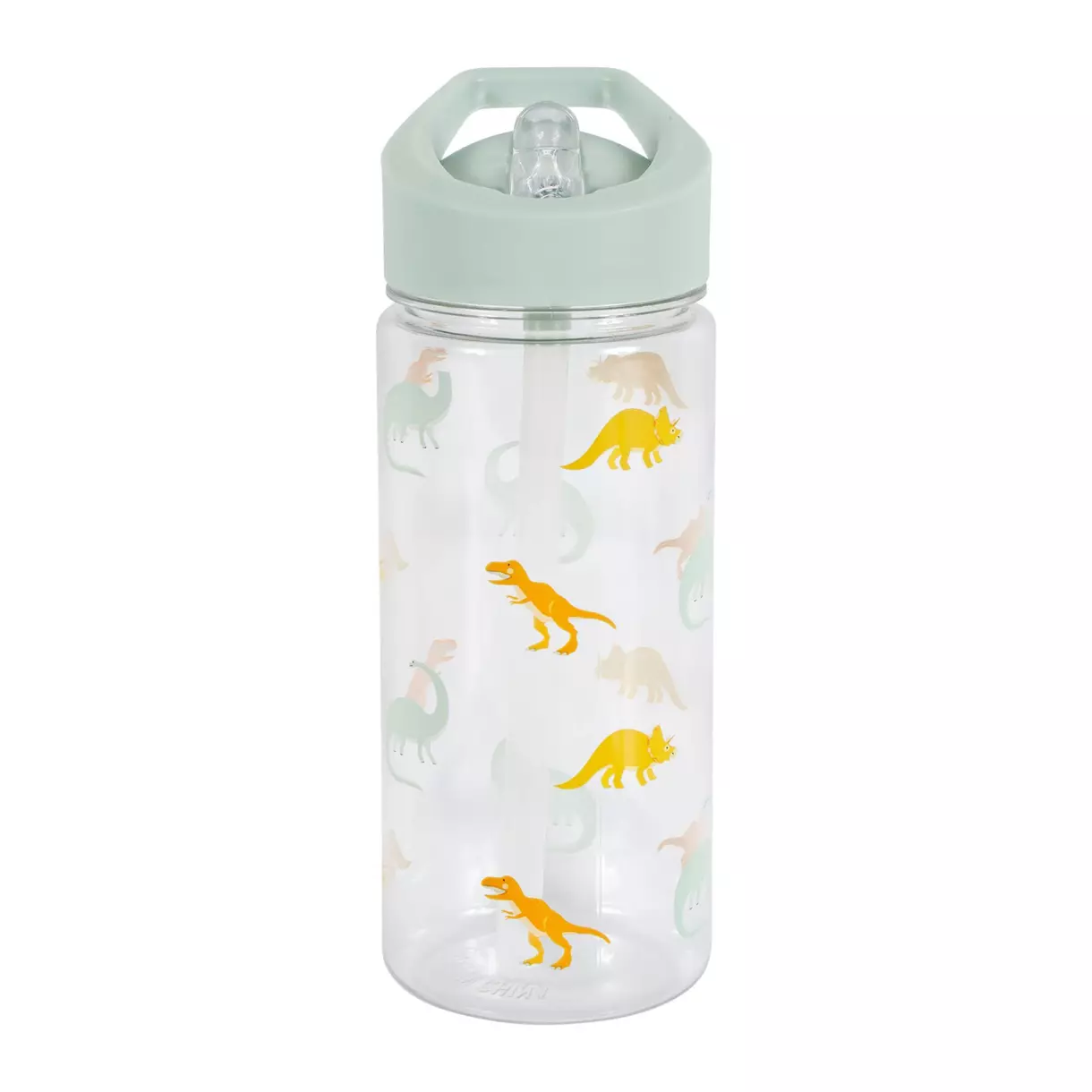 eminza Gourde enfant plastique (17 5 cm) Dino Verte