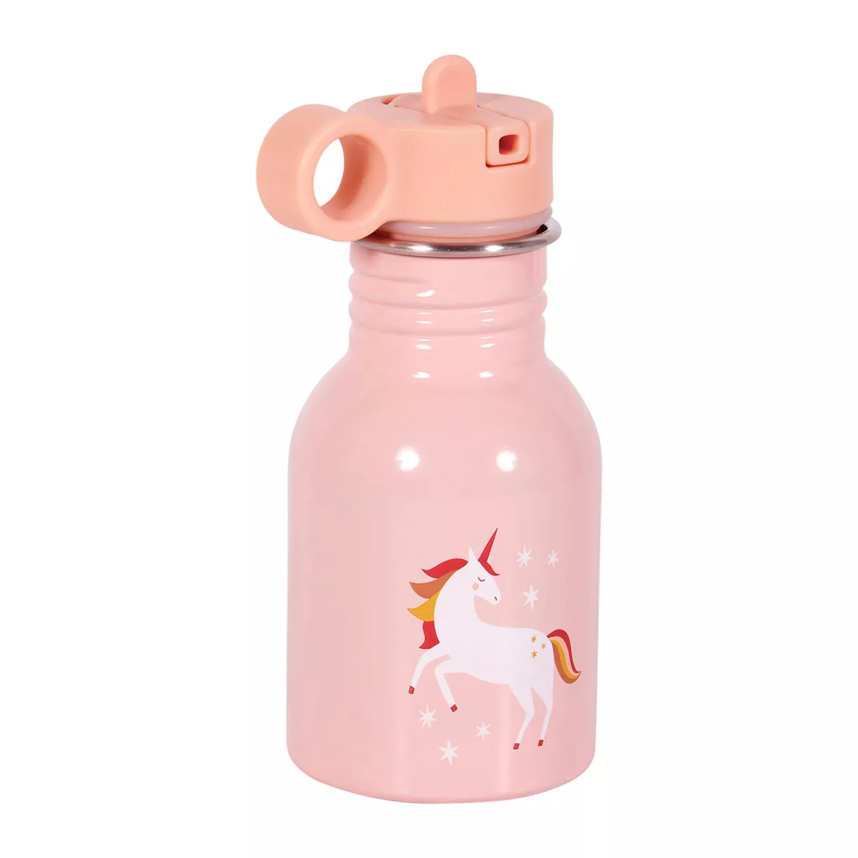 eminza Gourde métal enfant (16 cm) Licorne Rose