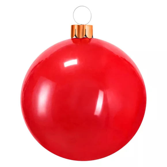 Eminza Grande Boule De Noël Gonflable (D65 Cm) Rouge