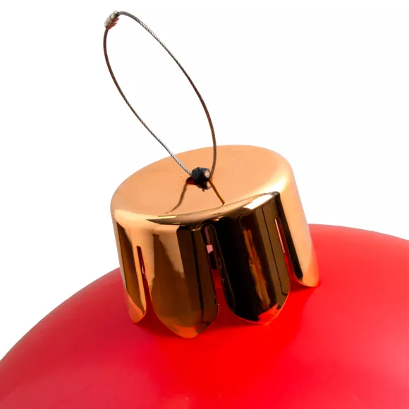 Eminza Grande Boule De Noël Gonflable (D65 Cm) Rouge