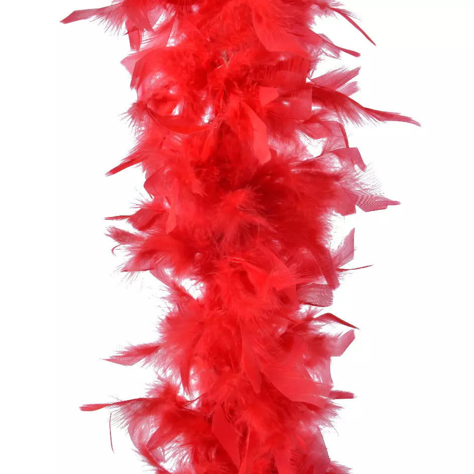 eminza Guirlande Boa en plumes (184 cm) Deluxe Rouge